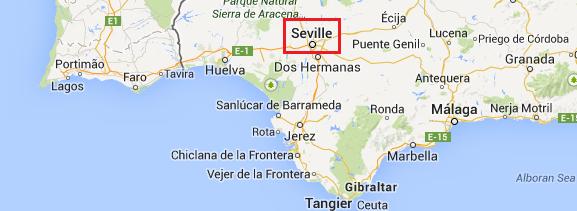 Map Sevilla